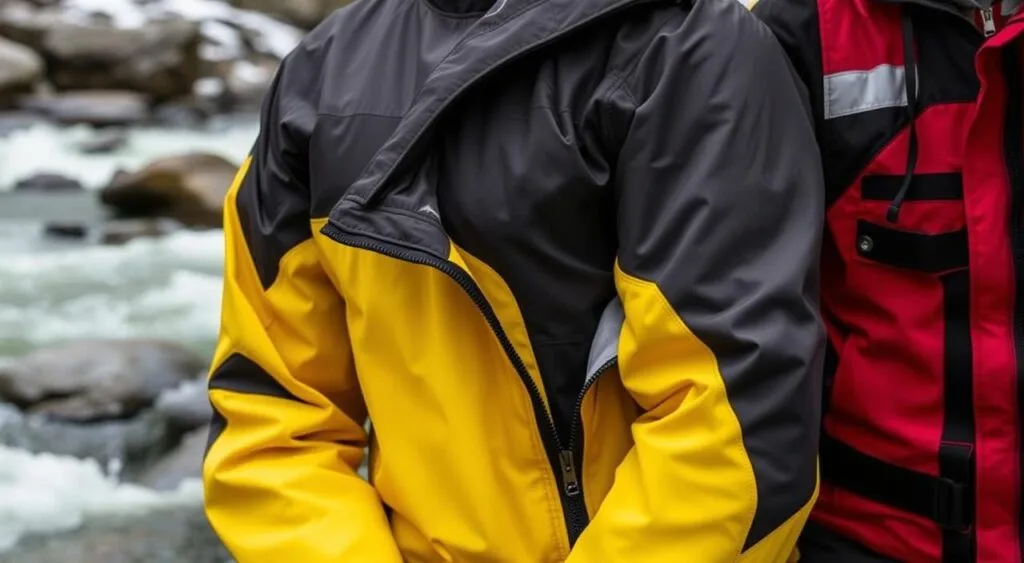 Synthetic layers for cool weather rafting Synthetic layers for cool weather rafting